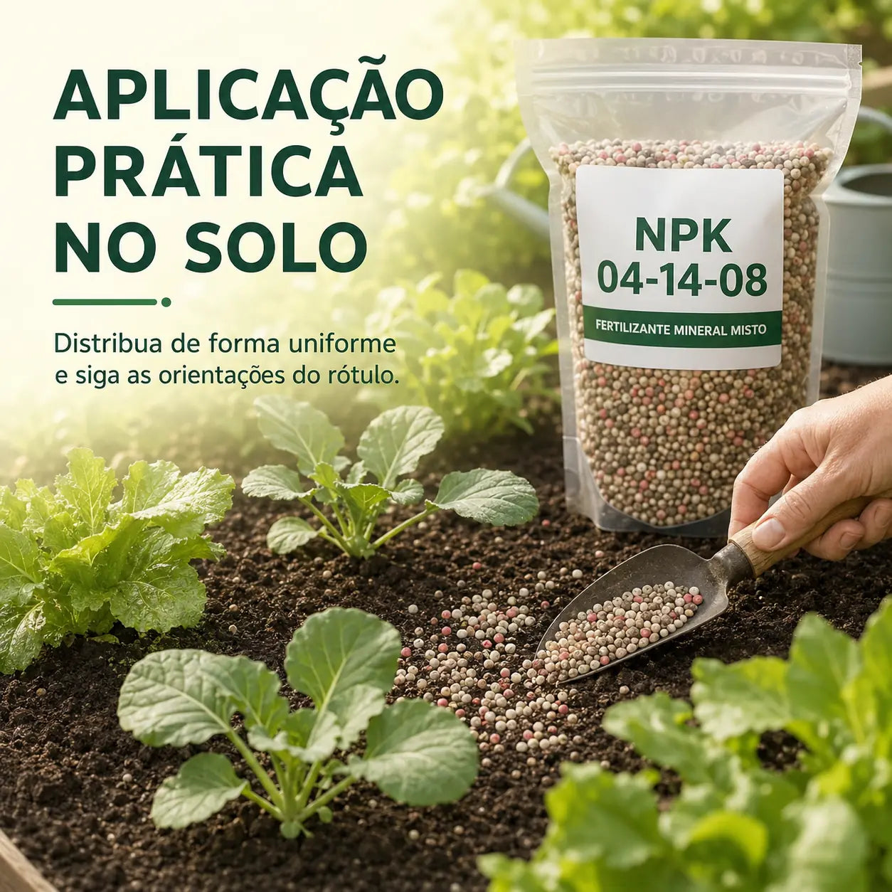 NPK Fertilizante 04-14-08 - 5 kg para Floração e Frutos