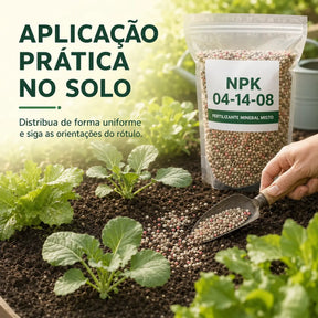 NPK Fertilizante 04-14-08 - 5 kg para Floração e Frutos