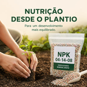NPK Fertilizante 04-14-08 - 5 kg para Floração e Frutos