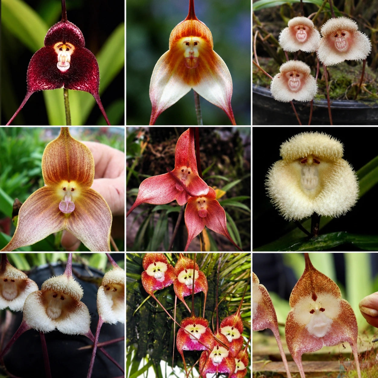 Sementes Orquídea Cara de Macaco — 300 Unidades Dracula simia