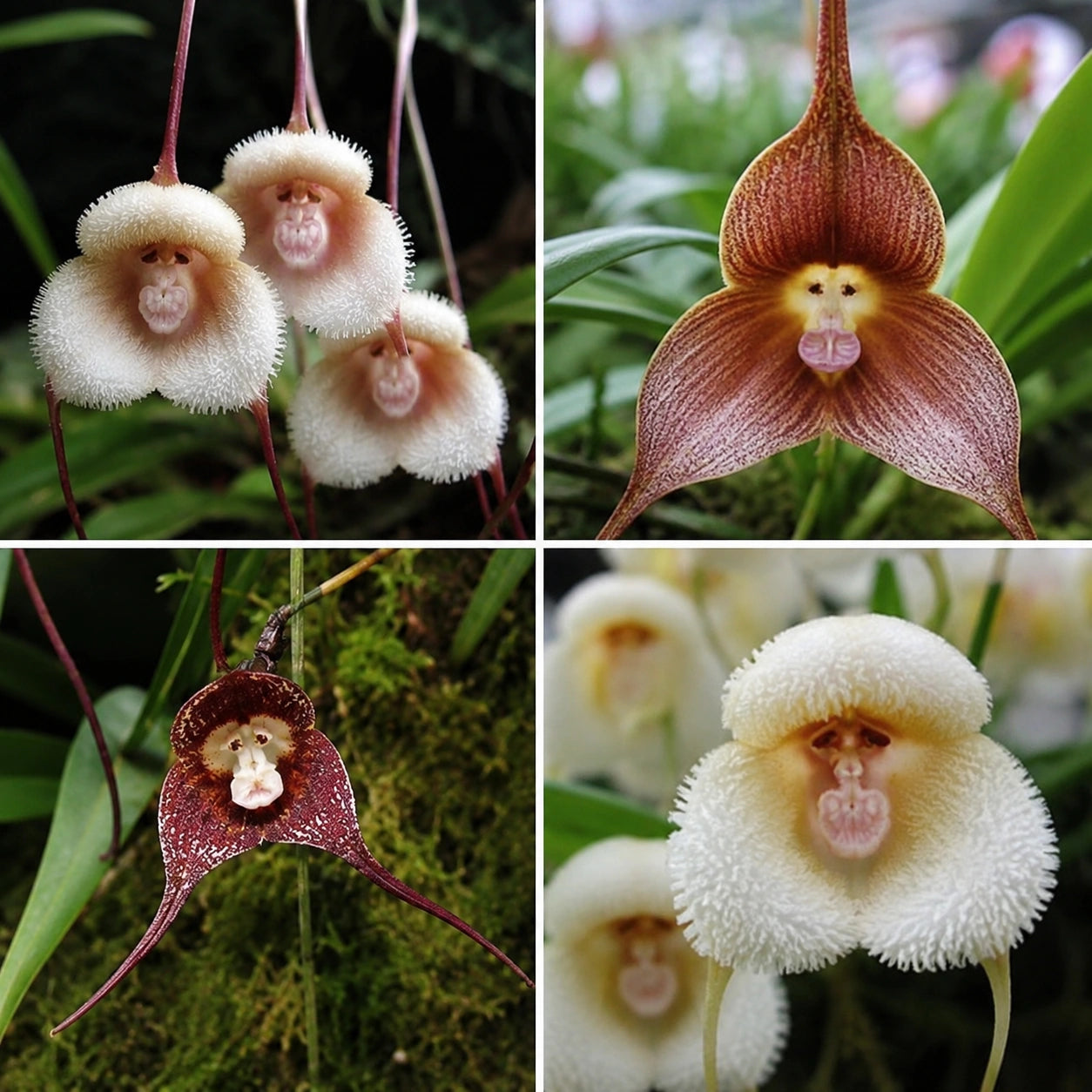 Sementes Orquídea Cara de Macaco — 300 Unidades Dracula simia
