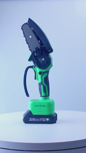 Mini Motosserra Elétrica Portátil Sem Fio Bivolt 110v/220v 4 Polegadas 2 Baterias e Maleta Hagra