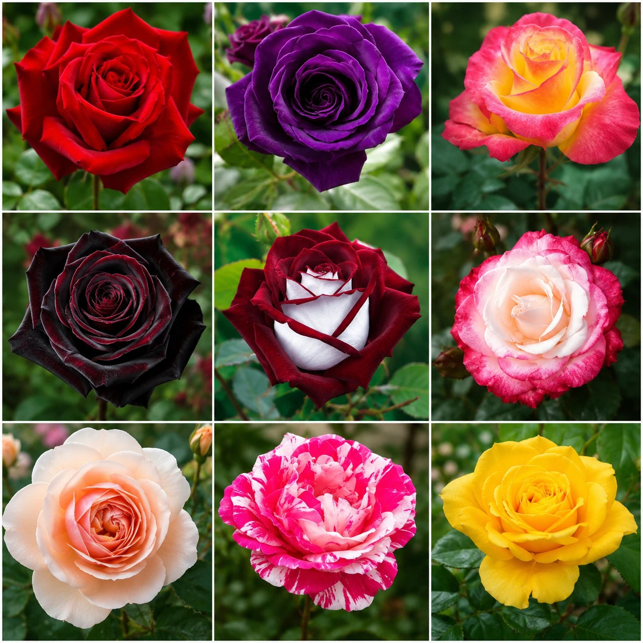 300 Sementes de Rosas Sortidas — Mix de Cores para Jardim