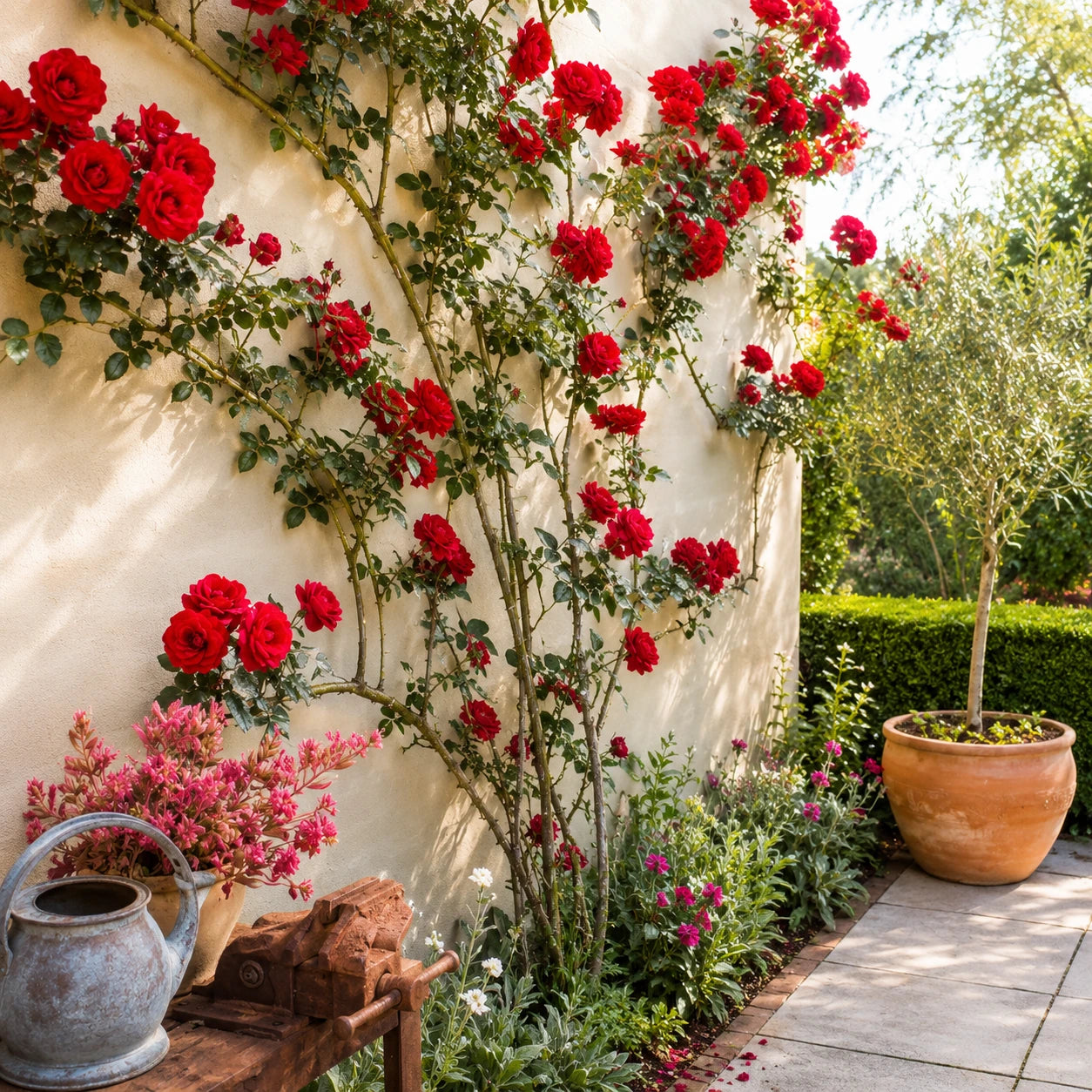 Sementes de Roseira Trepadeira — Flores para Muros e Jardins
