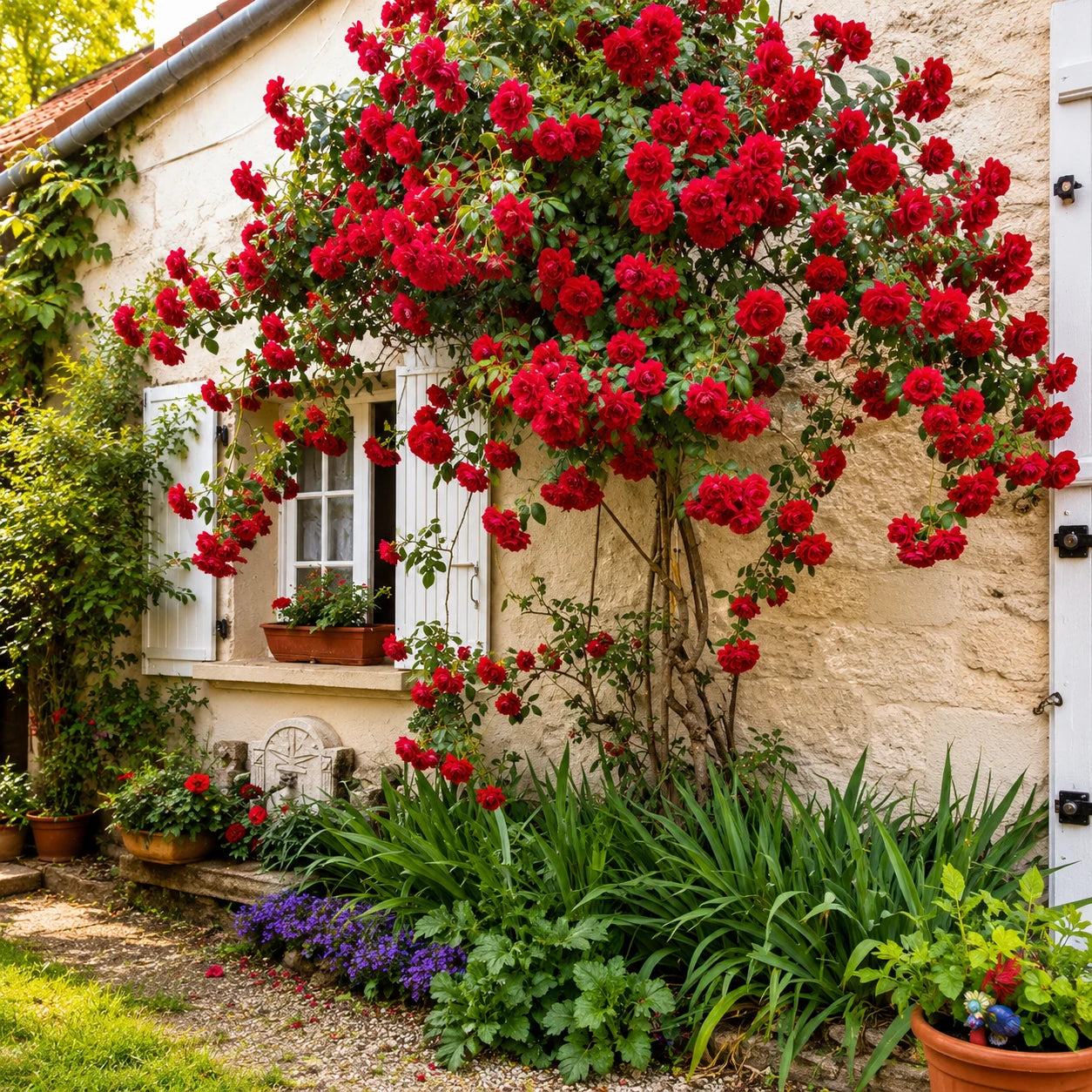 Sementes de Roseira Trepadeira — Flores para Muros e Jardins