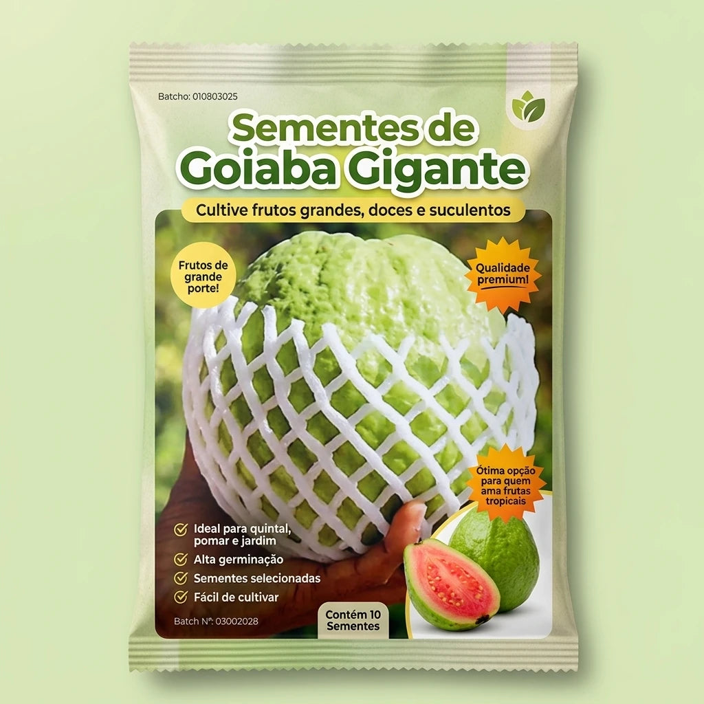 Sementes de Goiaba Gigante para Cultivo em Quintal e Vasos