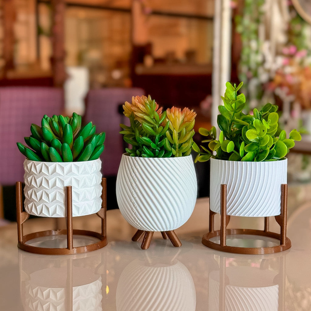 Vasos Para Plantas - Conjunto de Vasos Cachepot Minimalistas com Texturas Delicadas para Plantas e Cactos Sala de Decoração