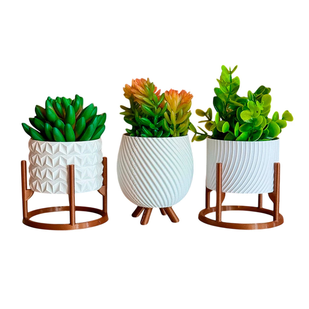 Vasos Para Plantas - Conjunto de Vasos Cachepot Minimalistas com Texturas Delicadas para Plantas e Cactos Sala de Decoração