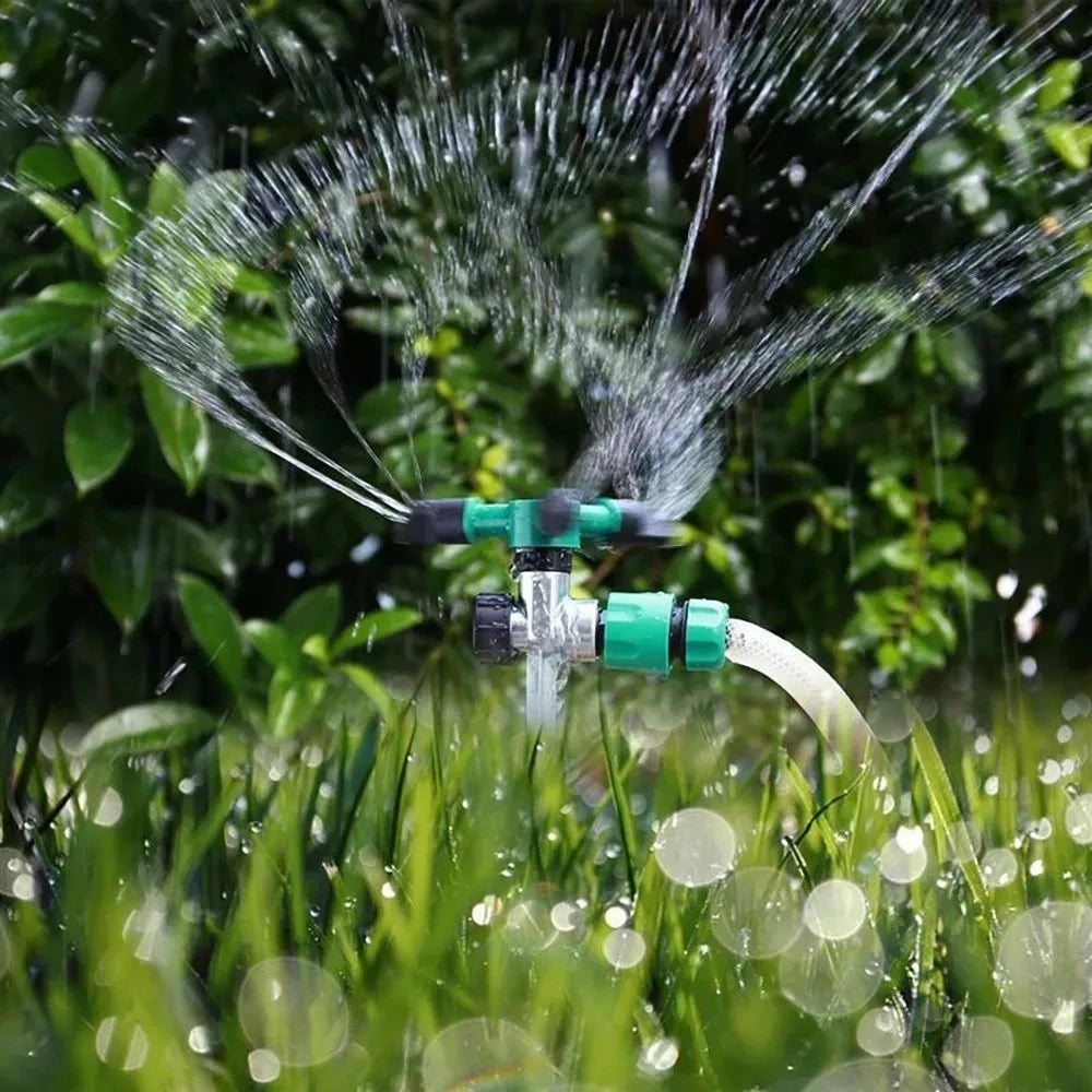 Aspersor para Jardim com 3 Braços Rotativos e Cobertura Uniforme