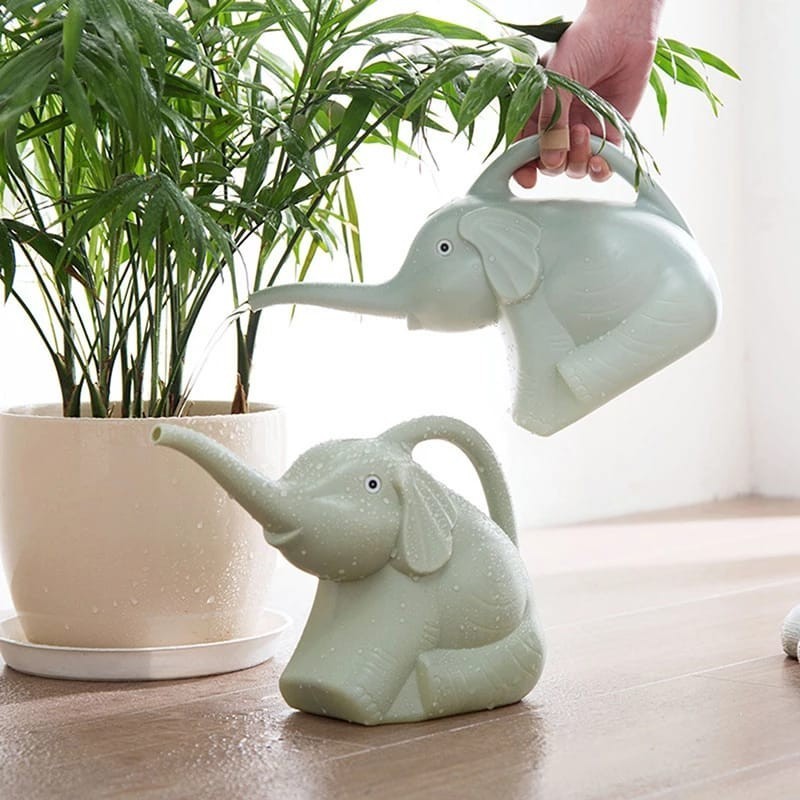 Regador de Plantas e Jardim 2 Litros Decorativo Em Formato de Elefante – Prático e Durável
