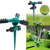Aspersor para jardim com 3 bracos rotativos e cobertura uniforme