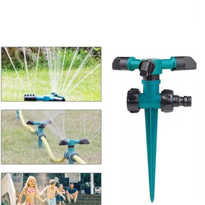 Aspersor para Jardim com 3 Braços Rotativos e Cobertura Uniforme