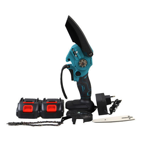 Mini Motosserra Elétrica Portátil Sem Fio Bivolt 110v/220v 4 Polegadas 2 Baterias e Maleta Hagra