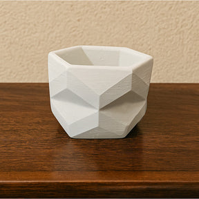Vasos de Plantas Decorativos de Gesso Texturizado - Para Suculentas, Cactus, Plantas Artificiais ou Naturais