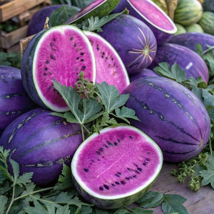 100 sementes de Melancia Safira Negra com guia de cultivo