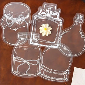 Marcadores Transparentes com Flores Naturais Secas – Kit 20 Unidades Exclusivas