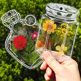 Marcadores Transparentes com Flores Naturais Secas – Kit 20 Unidades Exclusivas
