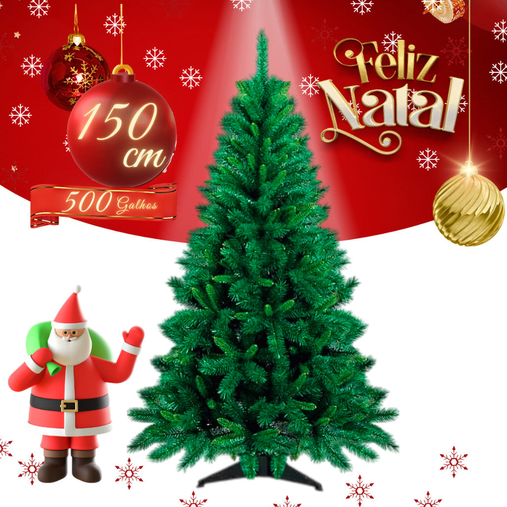 Árvore de Natal Pequena, Média e Grande com Galhos Super Cheios - Luxo para Decoração Natalina