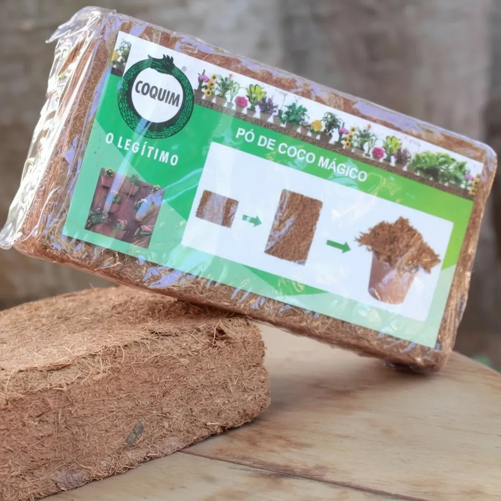 Pó De Coco Mágico Coquim Substrato Orgânico Para Plantas - Ideal para Vaso, Jardim, Orquídea, Rosa, Lírio, Suculenta e Horta