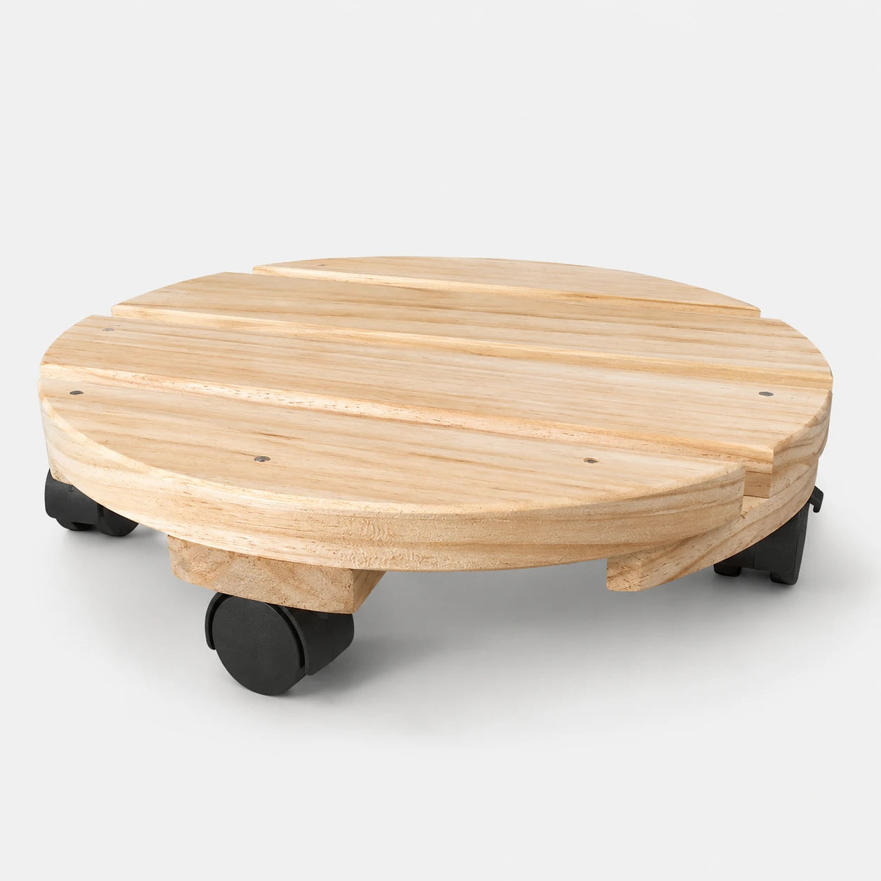 Suporte para Vaso com Rodinhas Pinus Cru 20cm — 50kg+