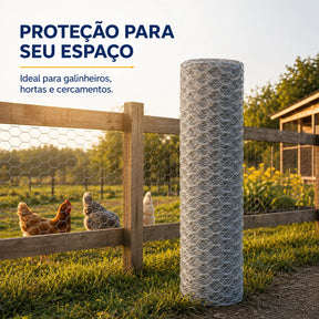 Tela Mangueirão Galvanizada 0,80 × 50 m Fio 18