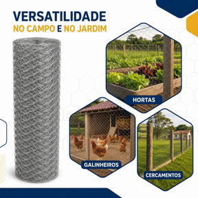 Tela Mangueirão Galvanizada 0,80 × 50 m Fio 18