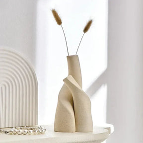 Vaso de Cerâmica Fosca Artesanal para Decoração de Interiores