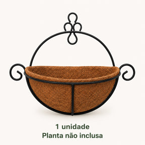 Conteúdo da embalagem: uma unidade do meio vaso de fibra de coco, sem planta
